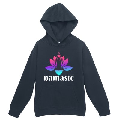 Lotus Flower Namaste Yoga Gift Urban Pullover Hoodie