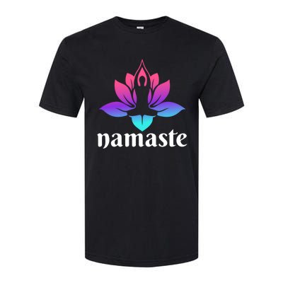 Lotus Flower Namaste Yoga Gift Softstyle® CVC T-Shirt