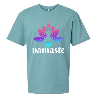 Lotus Flower Namaste Yoga Gift Sueded Cloud Jersey T-Shirt