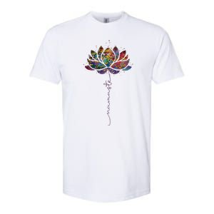 Lotus Flower Namaste Yoga Watercolor Meditation Zen Bohemian Softstyle® CVC T-Shirt