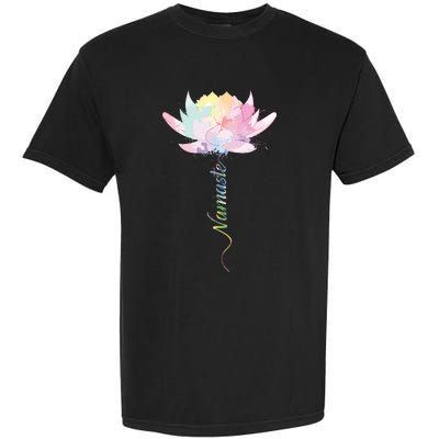 Lotus Flower Namaste Yoga Watercolor Meditation Zen Bohemian Garment-Dyed Heavyweight T-Shirt