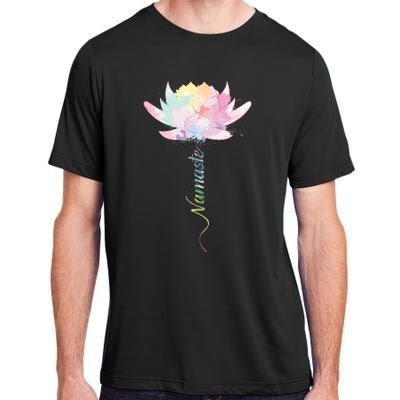 Lotus Flower Namaste Yoga Watercolor Meditation Zen Bohemian Adult ChromaSoft Performance T-Shirt