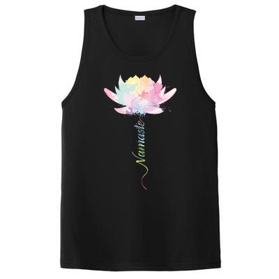 Lotus Flower Namaste Yoga Watercolor Meditation Zen Bohemian PosiCharge Competitor Tank