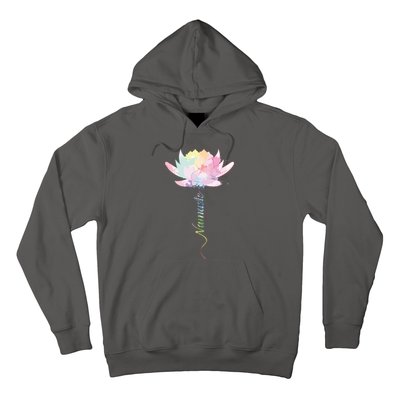 Lotus Flower Namaste Yoga Watercolor Meditation Zen Bohemian Hoodie