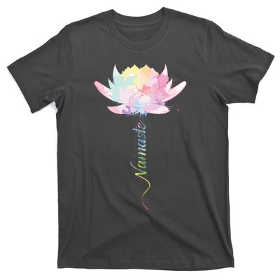 Lotus Flower Namaste Yoga Watercolor Meditation Zen Bohemian T-Shirt