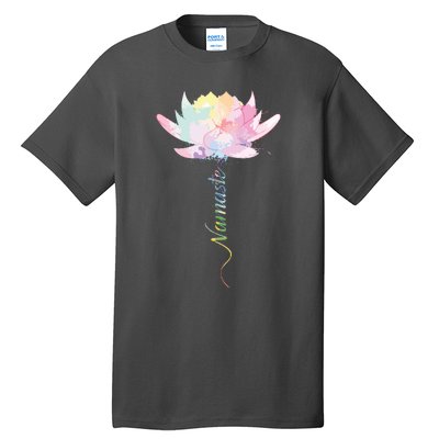 Lotus Flower Namaste Yoga Watercolor Meditation Zen Bohemian Tall T-Shirt