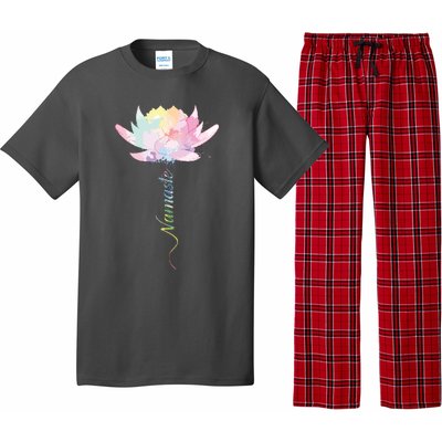 Lotus Flower Namaste Yoga Watercolor Meditation Zen Bohemian Pajama Set