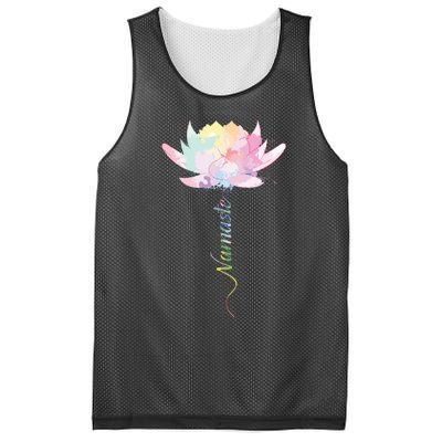 Lotus Flower Namaste Yoga Watercolor Meditation Zen Bohemian Mesh Reversible Basketball Jersey Tank