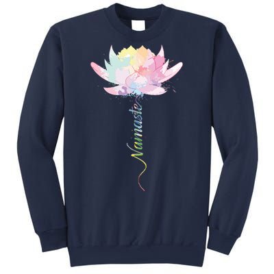 Lotus Flower Namaste Yoga Watercolor Meditation Zen Bohemian Sweatshirt