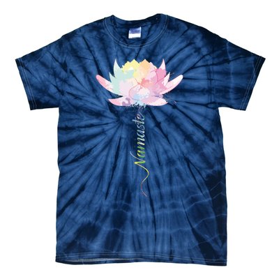 Lotus Flower Namaste Yoga Watercolor Meditation Zen Bohemian Tie-Dye T-Shirt