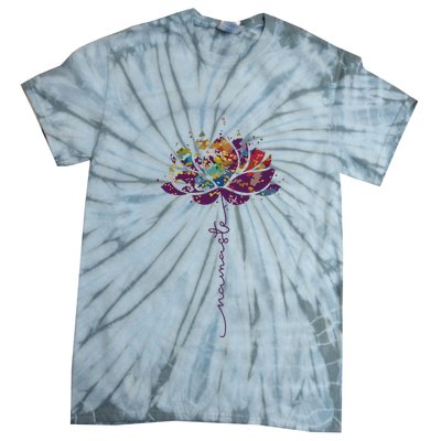 Lotus Flower Namaste Yoga Watercolor Meditation Zen Bohemian Tie-Dye T-Shirt