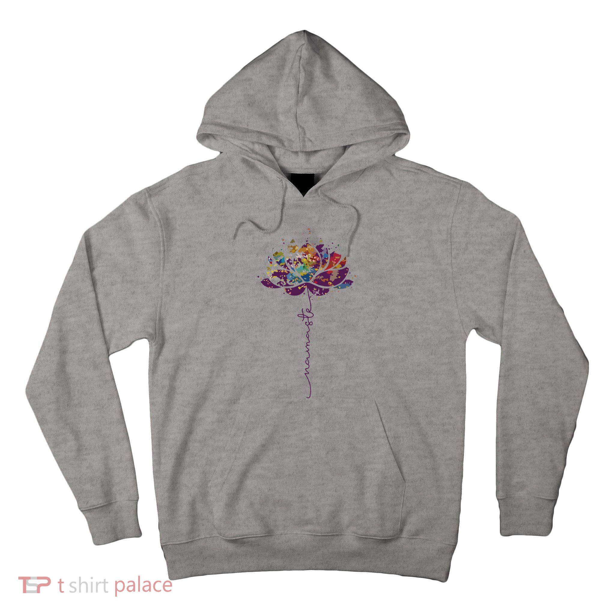 Lotus Flower Namaste Yoga Watercolor Meditation Zen Bohemian Tall Hoodie