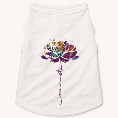 Lotus Flower Namaste Yoga Watercolor Meditation Zen Bohemian Doggie Tank