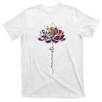 Lotus Flower Namaste Yoga Watercolor Meditation Zen Bohemian T-Shirt