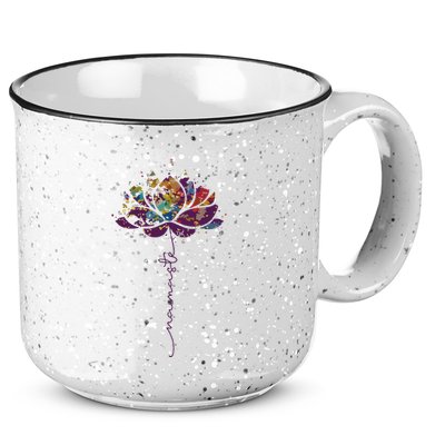 Lotus Flower Namaste Yoga Watercolor Meditation Zen Bohemian 15oz Campfire Ceramic Mug