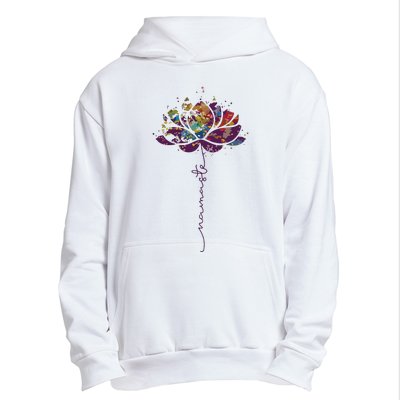 Lotus Flower Namaste Yoga Watercolor Meditation Zen Bohemian Urban Pullover Hoodie