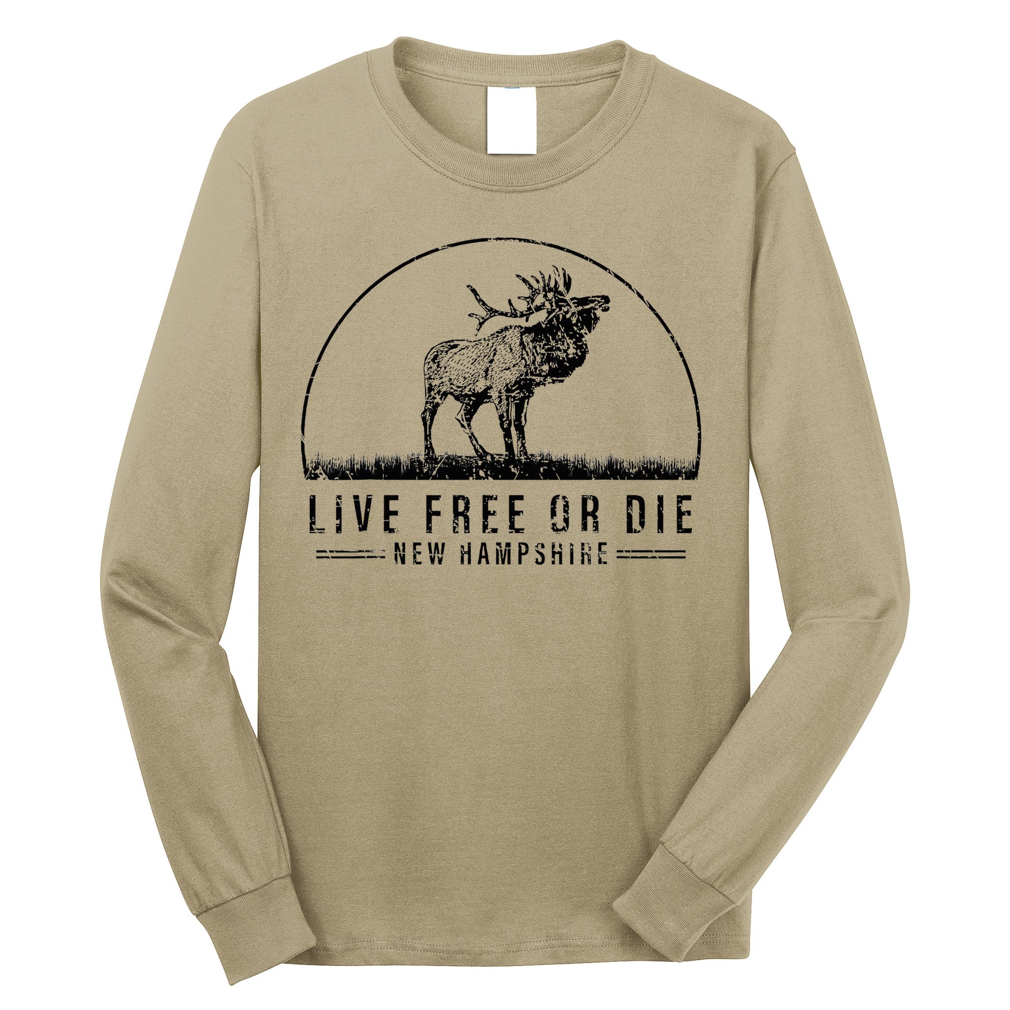 Live Free Or Die New Hampshire Nature Vintage Long Sleeve Shirt