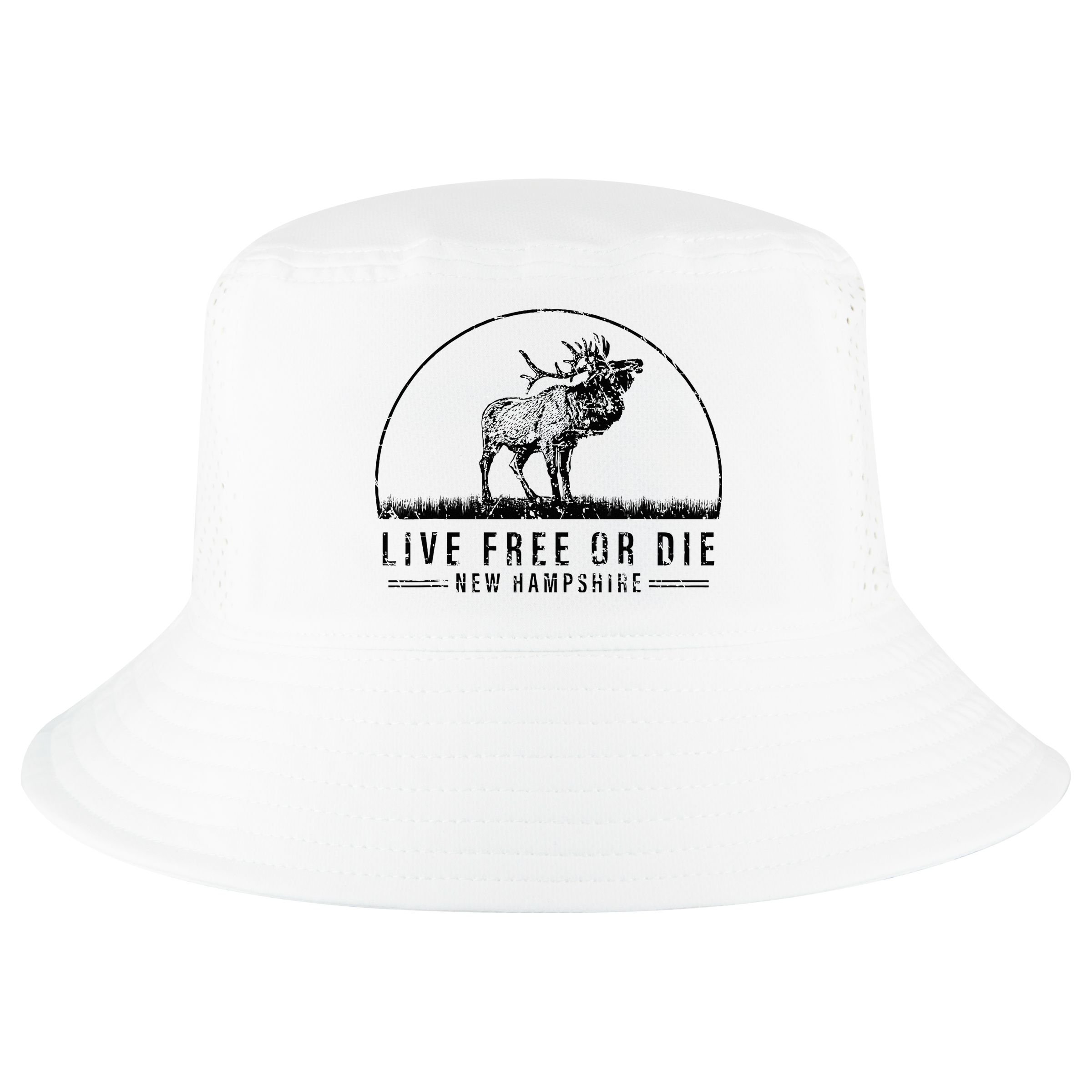 Live Free Or Die New Hampshire Nature Vintage Cool Comfort Performance Bucket Hat