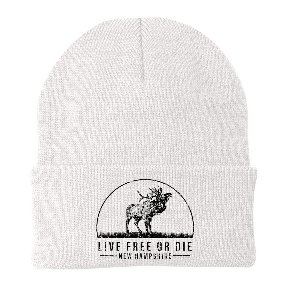 Live Free Or Die New Hampshire Nature Vintage Beanie