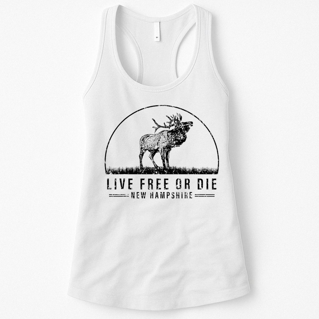 Live Free Or Die New Hampshire Nature Vintage Womens Tank Top