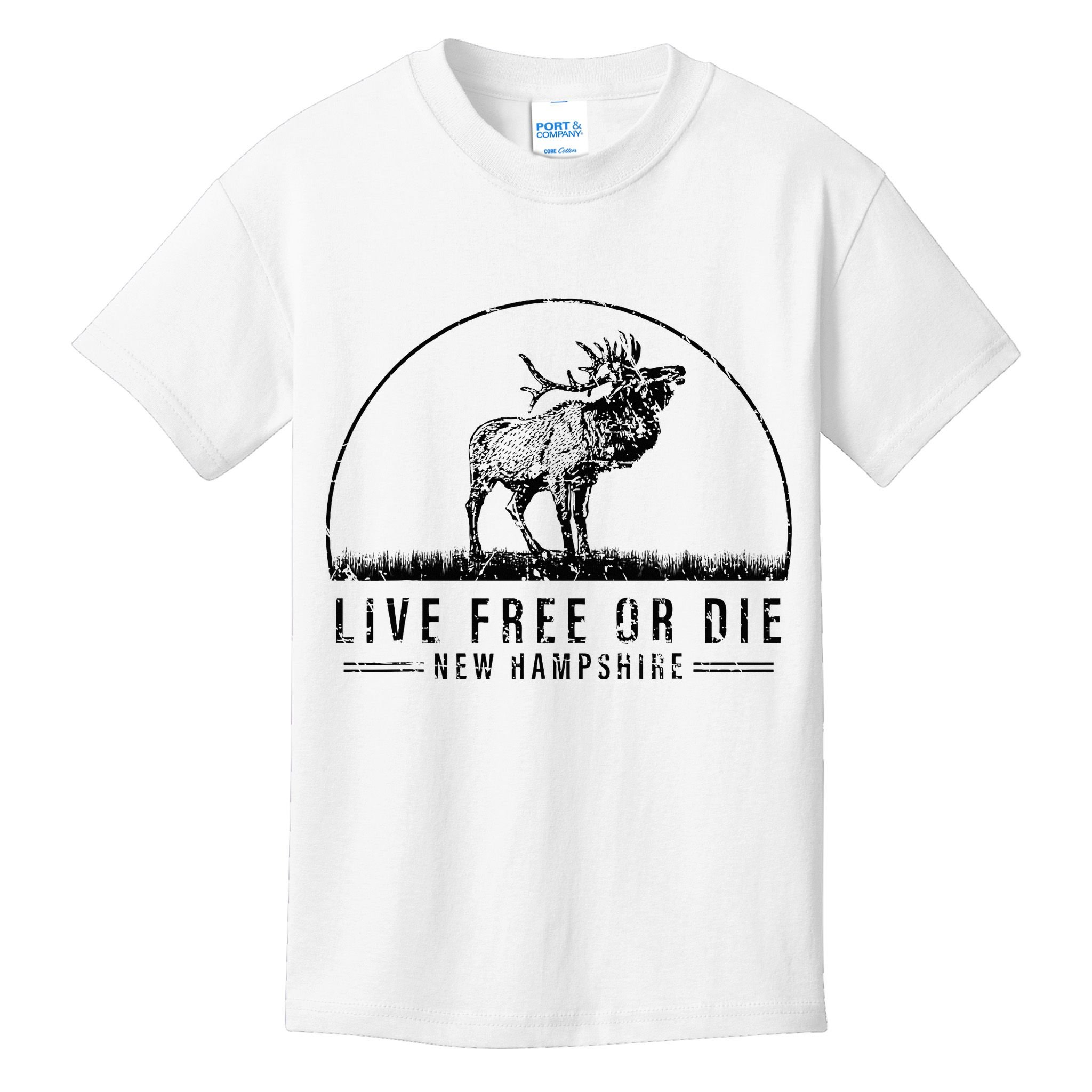 Live Free Or Die New Hampshire Nature Vintage Kids T-Shirt
