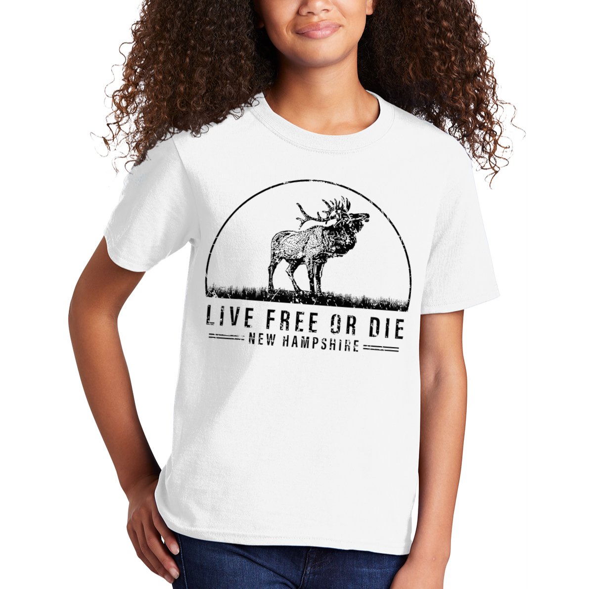 Live Free Or Die New Hampshire Nature Vintage Kids T-Shirt