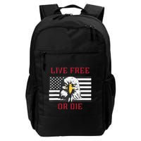 Live Free Or Die Bald Eagle American Flag Backpack