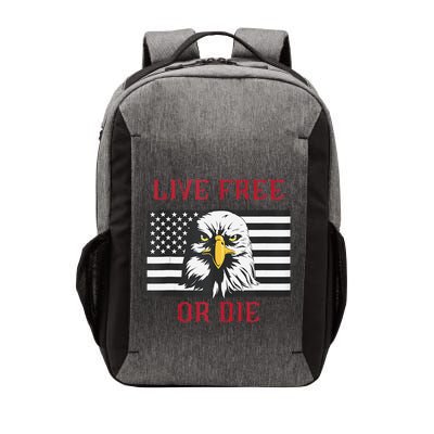 Live Free Or Die Bald Eagle American Flag Vector Backpack