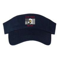 Live Free Or Die Bald Eagle American Flag Valucap Bio-Washed Visor