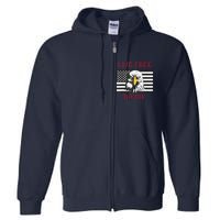 Live Free Or Die Bald Eagle American Flag Full Zip Hoodie