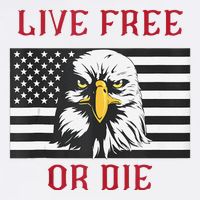 Live Free Or Die Bald Eagle American Flag Garment-Dyed Sweatshirt
