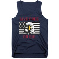 Live Free Or Die Bald Eagle American Flag Tank Top