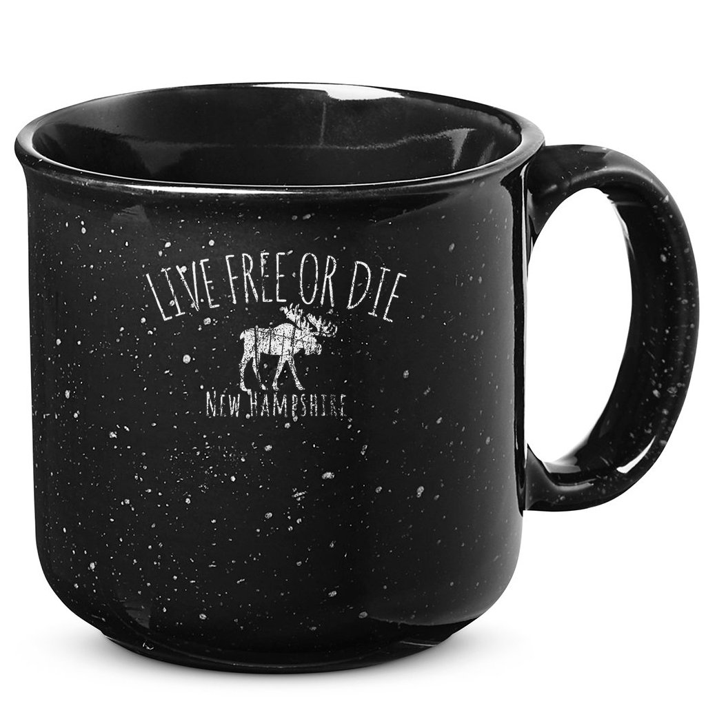 Live Free Or Die New Hampshire 15oz Campfire Ceramic Mug