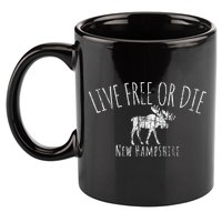 Live Free Or Die New Hampshire 11oz C Handle Ceramic Mug
