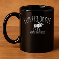 Live Free Or Die New Hampshire 11oz C Handle Ceramic Mug