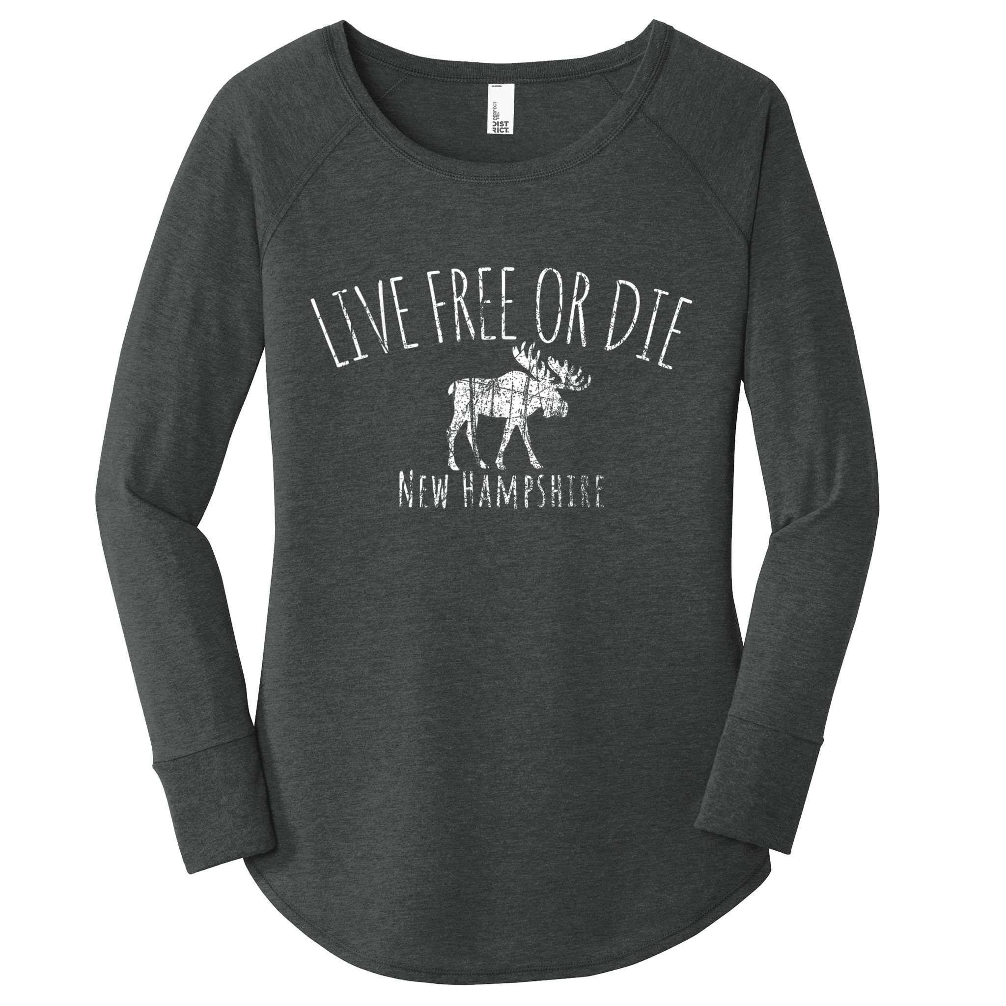 Live Free Or Die New Hampshire Women's Perfect Tri Tunic Long Sleeve Shirt
