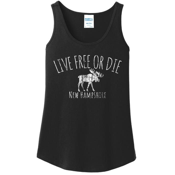 Live Free Or Die New Hampshire Ladies Essential Tank