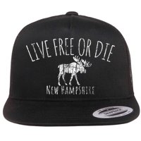 Live Free Or Die New Hampshire Flat Bill Trucker Hat