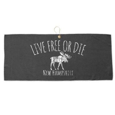 Live Free Or Die New Hampshire Large Microfiber Waffle Golf Towel