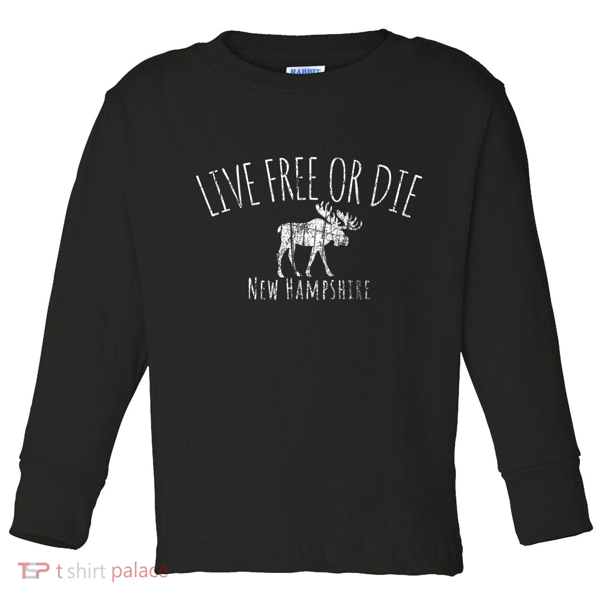 Live Free Or Die New Hampshire Toddler Long Sleeve Shirt