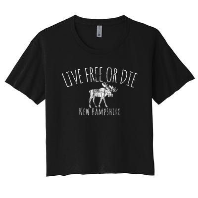 Live Free Or Die New Hampshire Women's Crop Top Tee