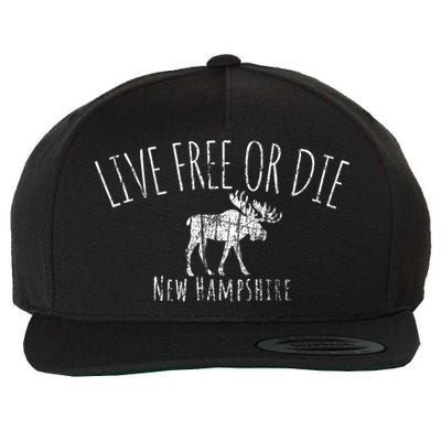Live Free Or Die New Hampshire Wool Snapback Cap