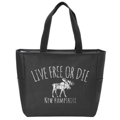 Live Free Or Die New Hampshire Zip Tote Bag