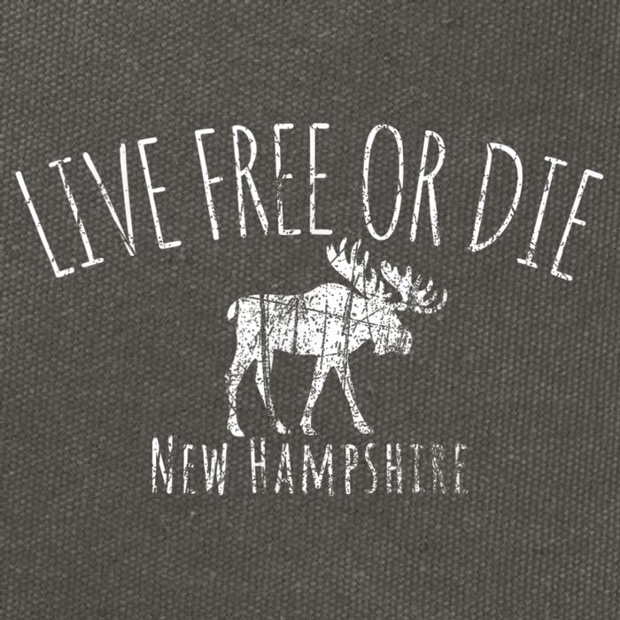 Live Free Or Die New Hampshire Cotton Canvas Backpack