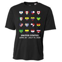 List Flag Of Countries In Copa United States Of America 2024 Cooling Performance Crew T-Shirt