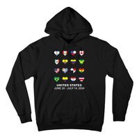 List Flag Of Countries In Copa United States Of America 2024 Hoodie