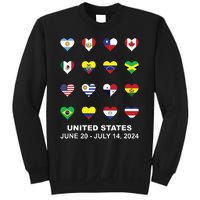 List Flag Of Countries In Copa United States Of America 2024 Sweatshirt