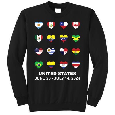 List Flag Of Countries In Copa United States Of America 2024 Sweatshirt