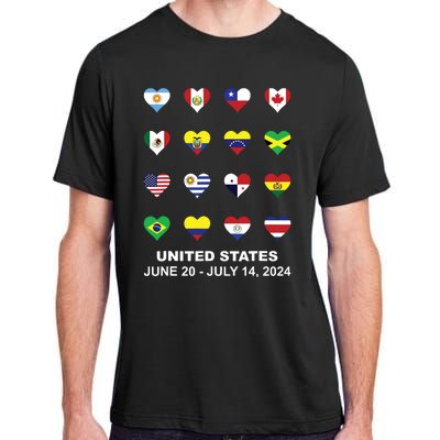 List Flag Of Countries In Copa United States Of America 2024 Adult ChromaSoft Performance T-Shirt