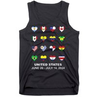 List Flag Of Countries In Copa United States Of America 2024 Tank Top